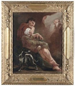 Figura Maschile Con Cane by Giulia Lama