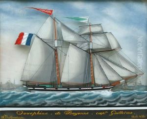 Le Brick "josephine" De Bayonne by Alexandre Lamartiniere