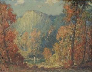 Autumn Landscape With Bathers