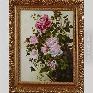 Cuttings Of Red And Pink Roses by George Cochran Lambdin