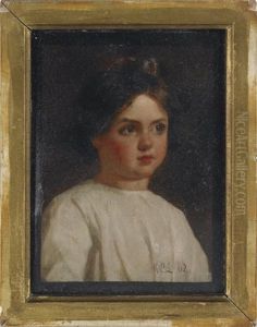 Portrait Of A Young Girl by George Cochran Lambdin