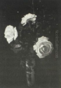 Flowers In An Oriental Vase by George Cochran Lambdin