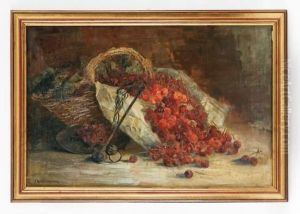 Nature Morte Aux Paniers De Cerises by Johanna Beha-Castagnola