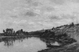 Oise-landschaft by Antoine Eugene Lambert