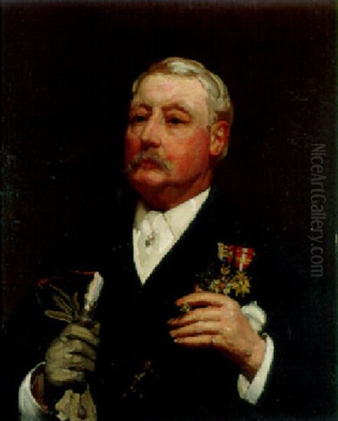 Portrait Of John Procter, Barrister-in-law, Wearing Medals - view 1