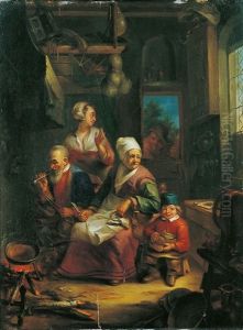 Zwei Kucheninterieurs by Johann Gerlach Lambert