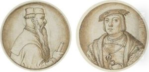 Head-and-shoulders Portraits: An Elderly Bearded Man InProfile, And A Younger Man, Full Face by Barthel Beham