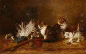 Chatons Jouant Avec Des Plumes Chatons Jouant Avec Des Plumes