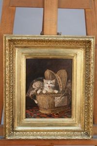 Portee De Chatons Sortant D'un Panier