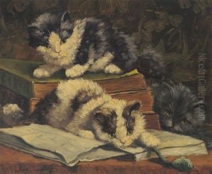 Spielende Katzen by Louis Eugene Lambert