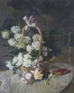 Stilleben Mit Fruhlingsbluten by Louis Eugene Lambert