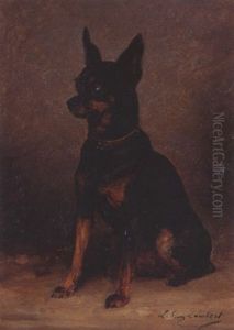 Portrait De Bob, Le Manchester Terrier by Louis Eugene Lambert