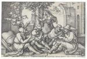 Hiob Im Gesprach Mit Seinen Freunden by Hans Sebald Beham