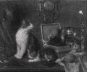 Under Mother's Watchful Eye by Louis Eugene Lambert