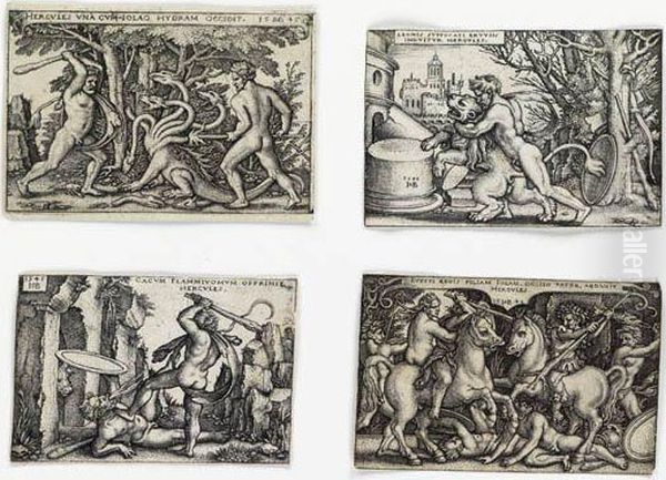 The Labors Of Hercules by Hans Sebald Beham