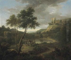 Capriccio With Classical Sarcophagus And (?) Beeston Castle, Cheshire