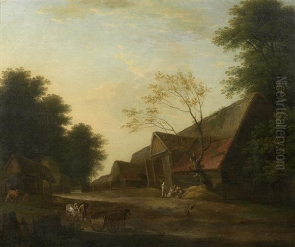 A Groom With Horses Approaching An Inn - view 1