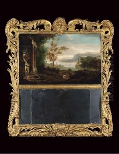 An Extensive Landscape With Classical Ruins And Figures In The Foreground thumbnail