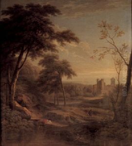 A Southern Landscape With Figures Bathing In The Foreground, Others Beyond, Building In The Distance A Southern Landscape With Figures Bathing In The Foreground, Others Beyond, Building In The Distance