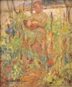 Femme Dans Le Potager by Joseph Lamberton