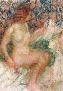 Nu Assis De Profil Benedicte by Joseph Lamberton