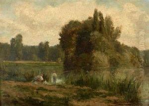 Paysage Aux Pecheurs by Emile Charles Lambinet