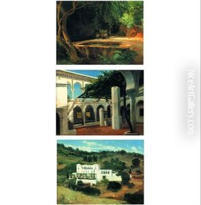 Vues De La Villa Bram-reis (series Of 3)