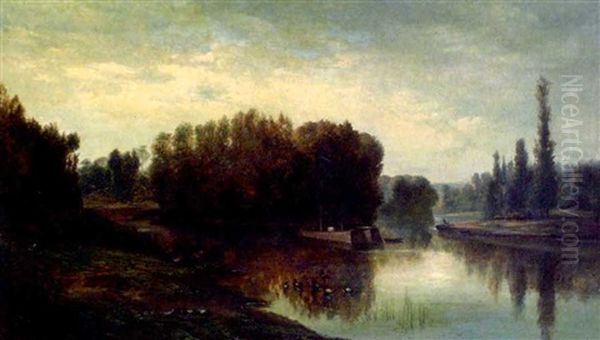 Le Passeur Sur La Seine Pres De Bougival - view 1