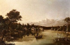Leaving For A Day Fishing by Emile Charles Lambinet