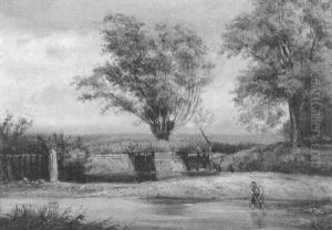 Flussufer Mit Figurenstaffage Flussufer Mit Figurenstaffage