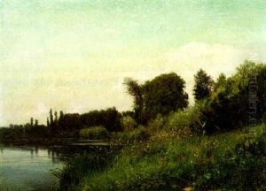 Fishermen Along A River Bank