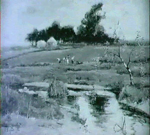 Landskab Med Markarbejdere - view 1