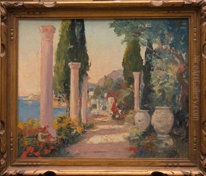 Vue Des Jardins De La Villa Fontana Rosa (3 Works)