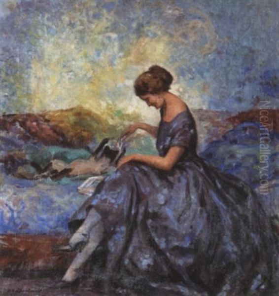 Jeune Femme Jouant Avec Son Chat - view 1