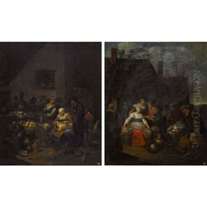 Marktszenen. Gegenstucke by Jan Baptist Lambrechts