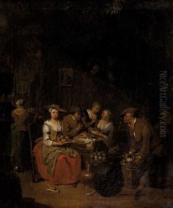 Le Retour Du Marche (pair) by Jan Baptist Lambrechts