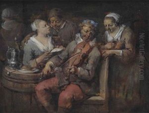 A Merry Company With A Violin Player