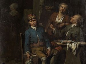 At The Tavern, Antwerp by Jan Baptist Lambrechts