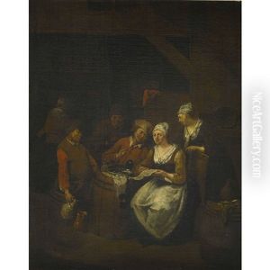 Schenkinterieur Mit Zechenden Bauern