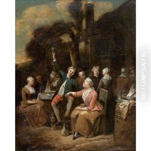 Heureux Repas Pres D'une Auberge by Jan Baptist Lambrechts