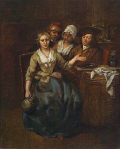 Ein Paar Wirtshausszenen (pair) by Jan Baptist Lambrechts