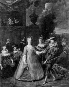 Scene De Carnaval Devant Un Palais by Jan Baptist Lambrechts