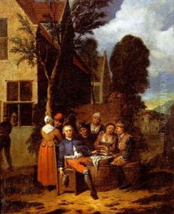 Buveurs Devant Une Auberge