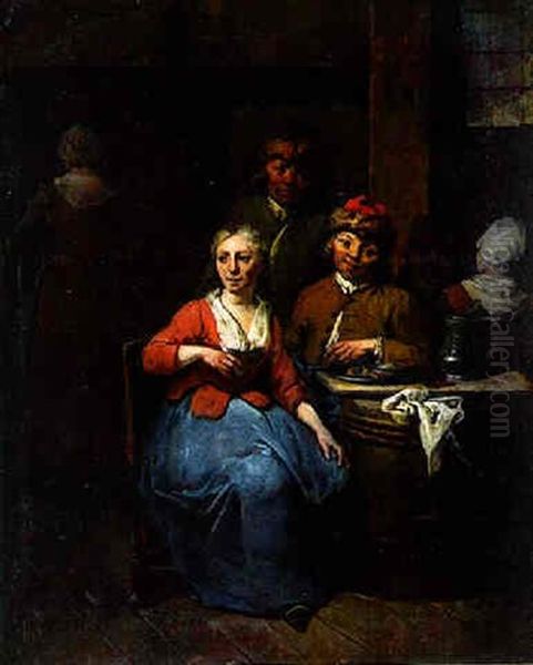 A Couple Seated In A Tavern - view 1