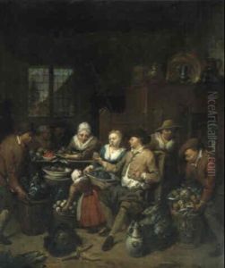 Bauerliches Interieur Mit Gem_seh,ndlern Bauerliches Interieur Mit Gem_seh,ndlern