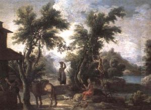 Scene De Vendanges by Jan Baptist Lambrechts