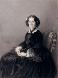 Portrait De Femme Assise by Herman Behmer