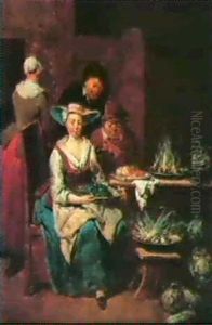 Scenes D'interieur De Cuisine Avec Personnages