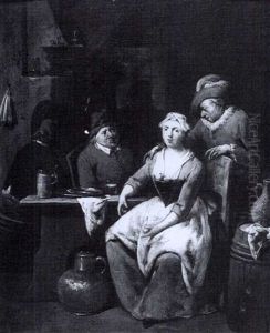 Scene De Taverne by Jan Baptist Lambrechts