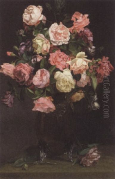 Still Life With Pink Roses - view 1